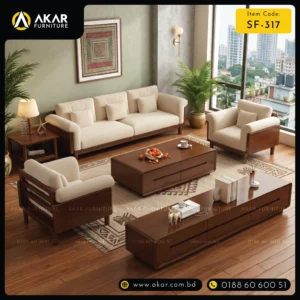 SF-317 সোফা সেট (টিভি ইউনিট সহ) — AKAR সোফা