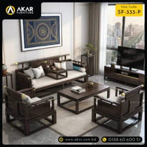 SF-333 Premium প্রিমিয়াম সোফা সেট (টিভি ইউনিট সহ) — AKAR সোফা