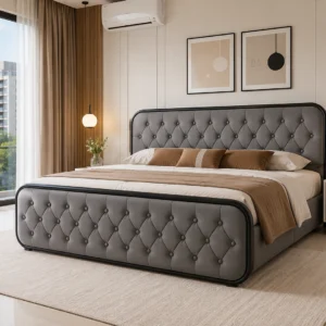 BED-502 ডায়মন্ড টাফটেড খাট | AKAR