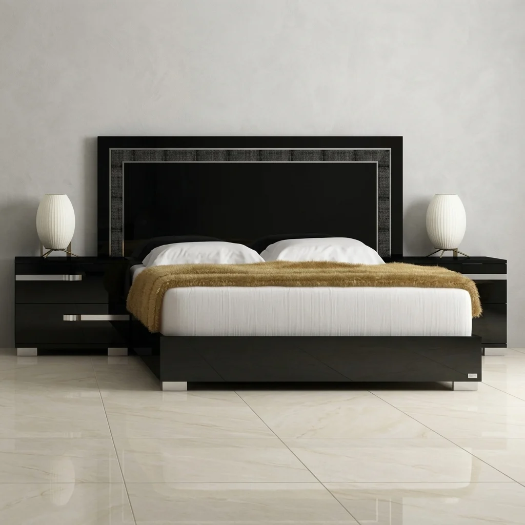 BED-522 — হাই-গ্লস ব্ল্যাক খাট