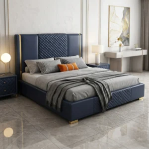 BED-531 নেভি কুরে উইংব্যাক খাট | AKAR
