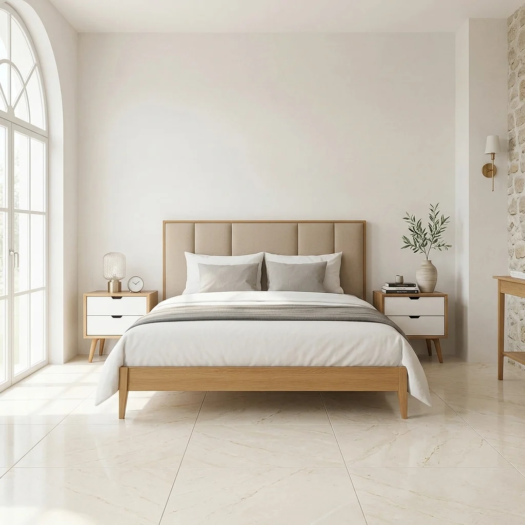 BED-532 — লাইট ওক মিনিমাল খাট